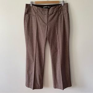 Smart Set heathered brown wide leg bottoms pant suit size 10 womens